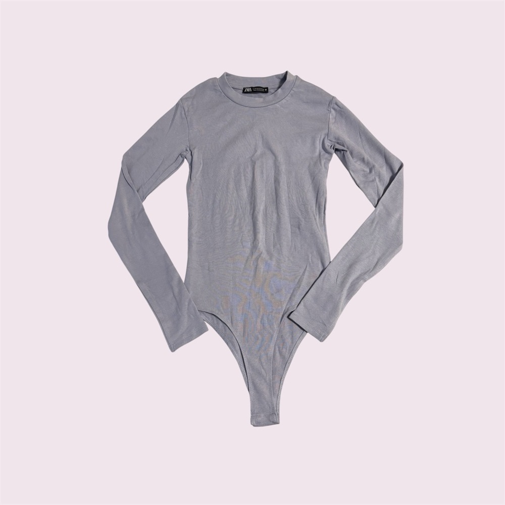 Zara Women’s Long Sleeve Bodysuit in Periwinkle Size Medium